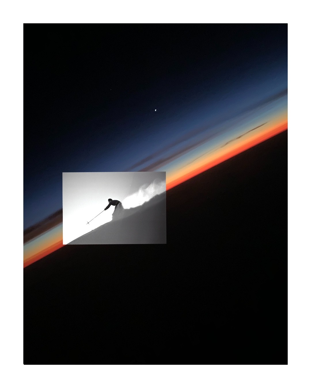 La Descente, Digital and paper collage